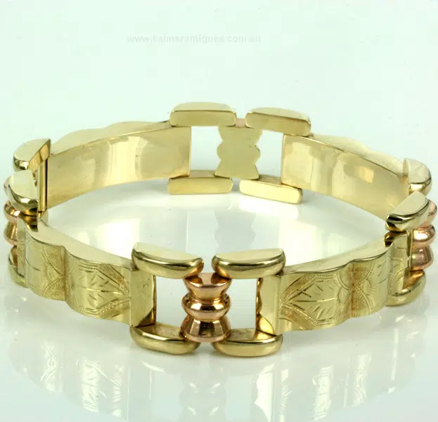 14ct yellow- and rose-gold Austrian-bracelet