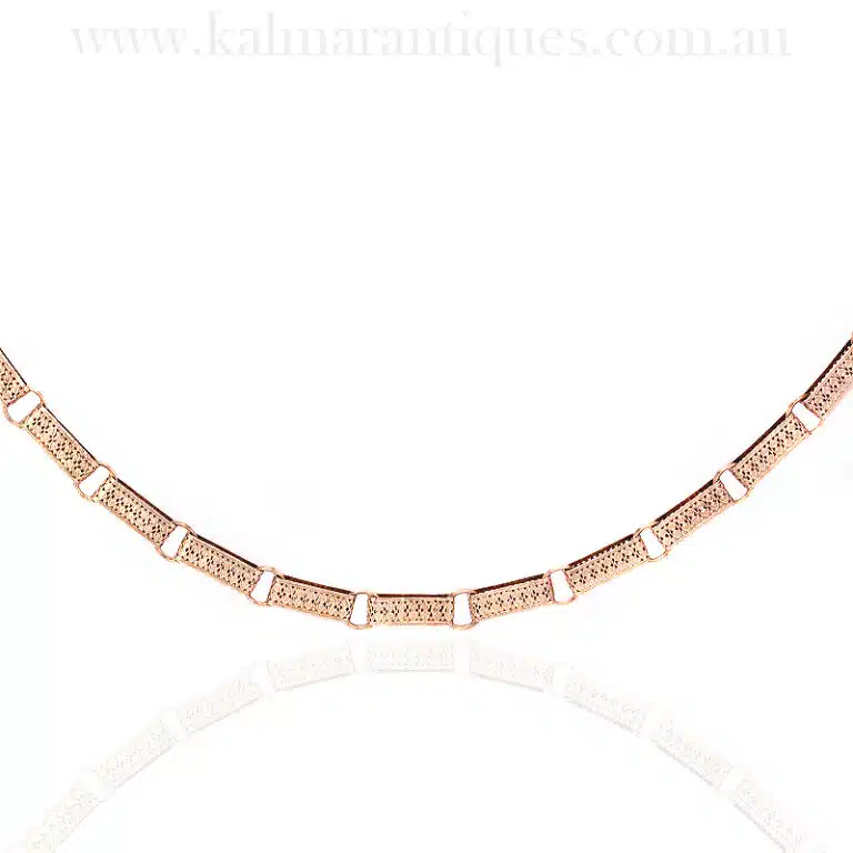 Antique 15 carat gold Victorian collar