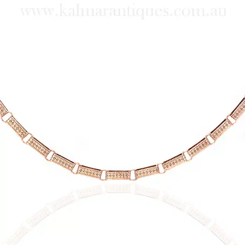 Antique 15 carat gold Victorian collar