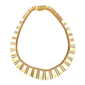 18 carat gold fringe necklace