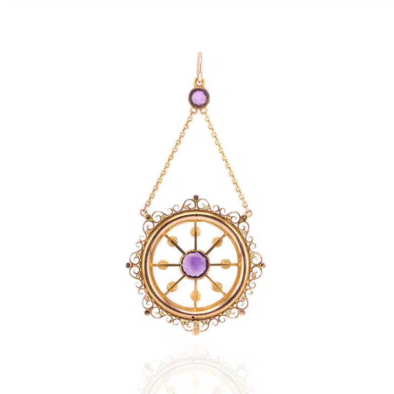 Antique amethyst pendant