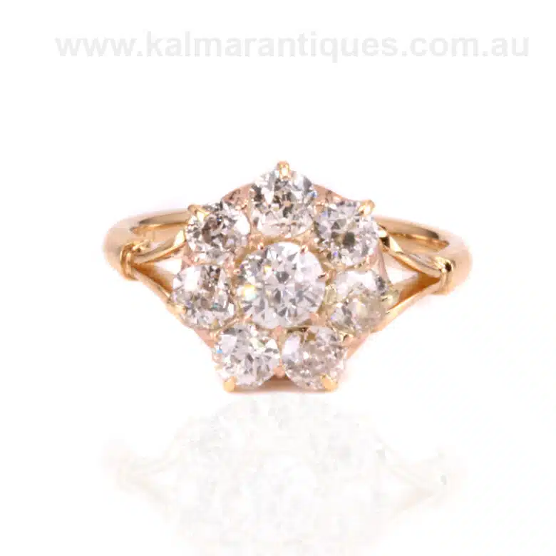Antique-diamond-cluster-ring-T981-2