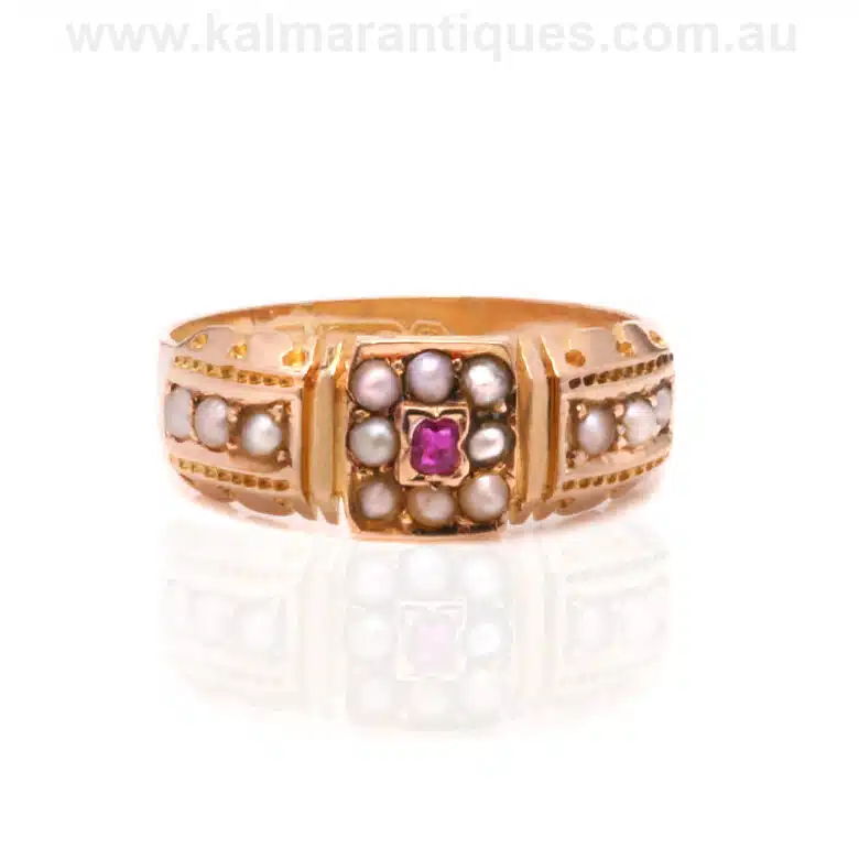 Antique-ruby-pearl-ring-T929-2