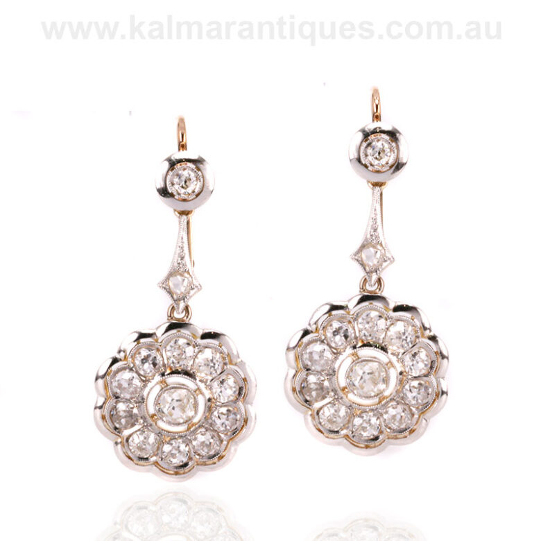 Art Deco diamond drop earrings made in the 1920'sArt-Deco-earrings-ES8866-1