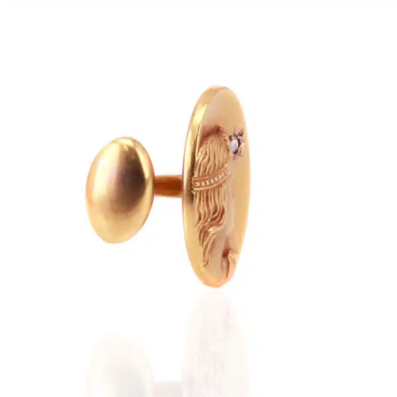 Antique Art Nouveau cufflinks made in 18 carat gold