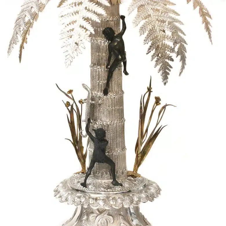 Rare antique Australian sterling silver centrepiece made in 1870 attributed to Julius Schomburgk.