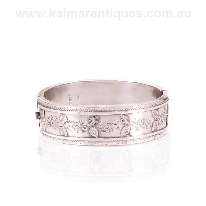 Antique sterling silver bangle