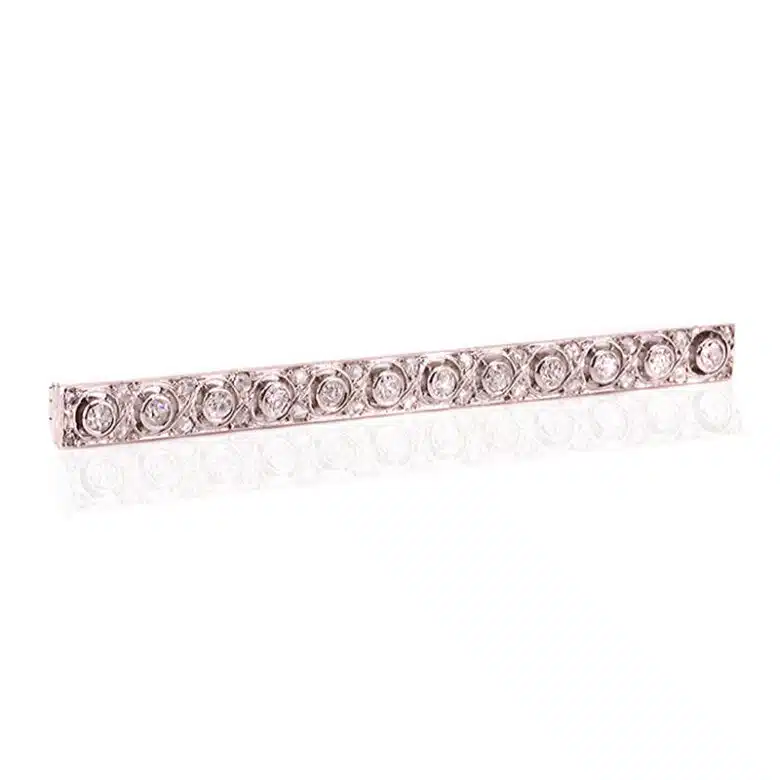 Art Deco diamond bar brooch