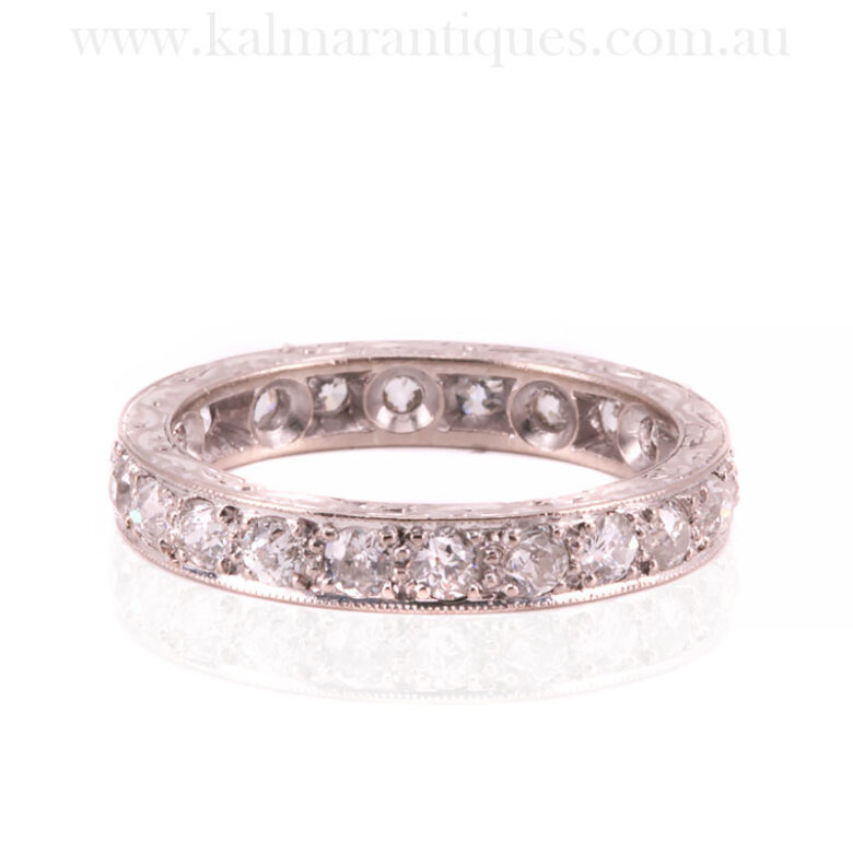 Platinum diamond eternity ring from the Art Deco period of the 1920'sDiamond-eternity-ring-ET758-14