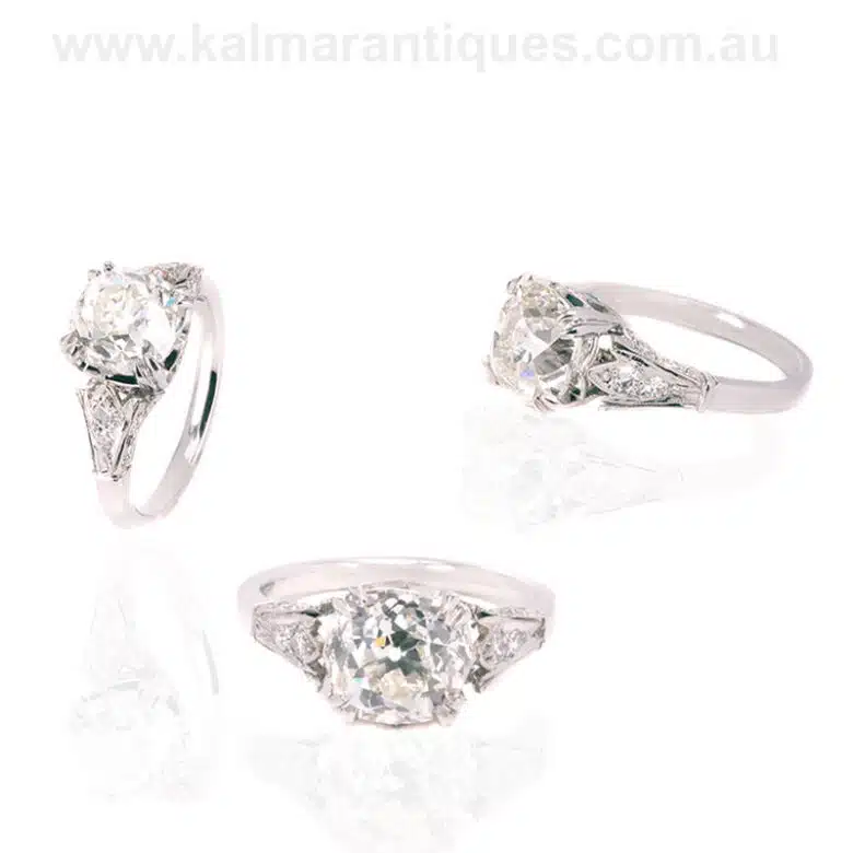 Platinum diamond engagement ring