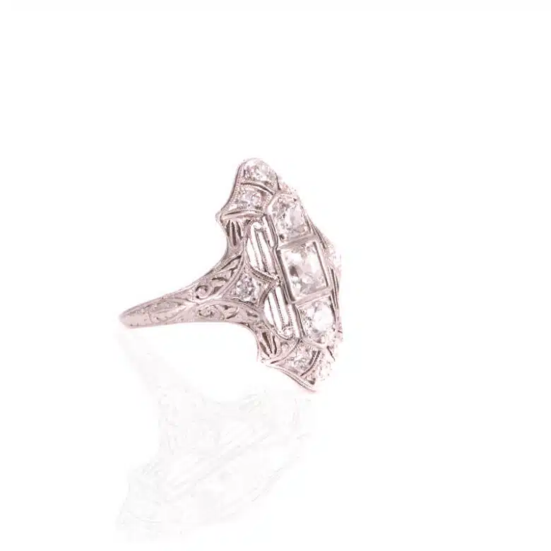 Art Deco platinum diamond ring