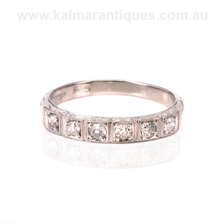 18 carat and platinum Art Deco diamond eternity ringDiamond-ring-W132-2