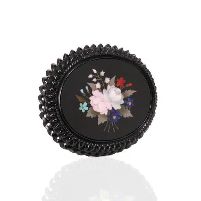 Jet-and-pietra-dura-brooch-ET181-1