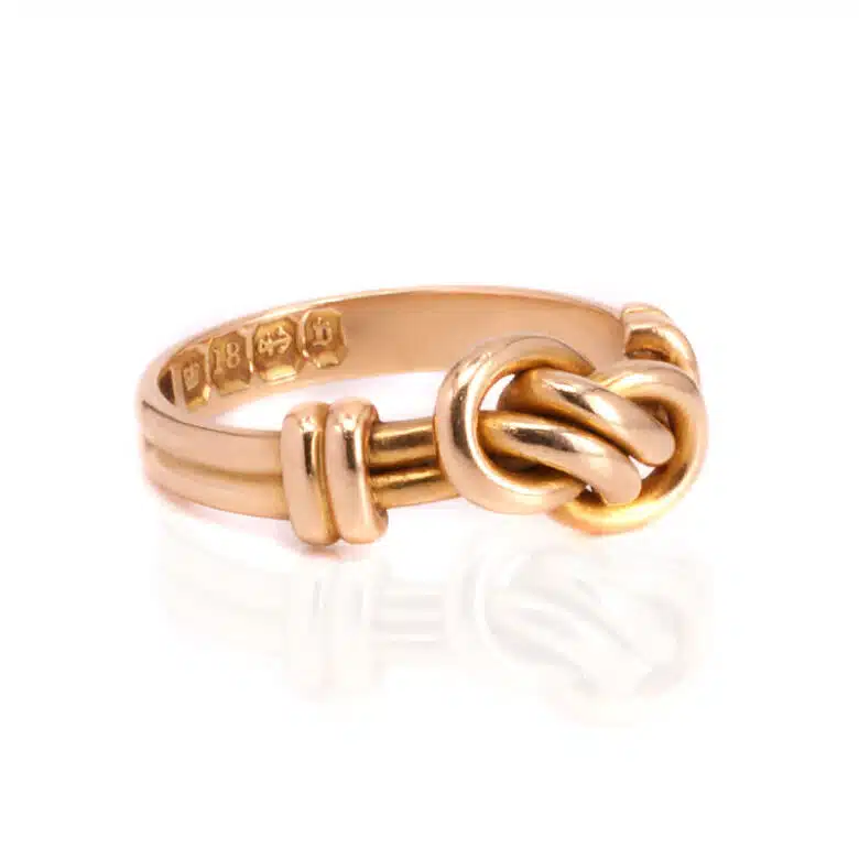 18 carat gold antique knot ring made in 1895