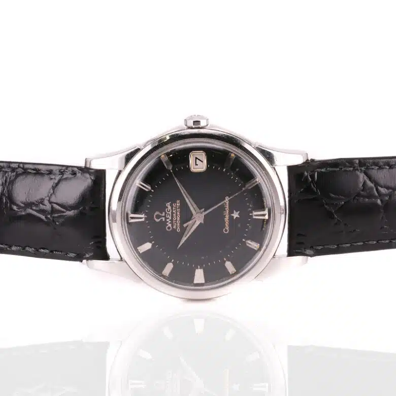 Rare 1960 black pie pan dial Omega Constellation 143938 SC