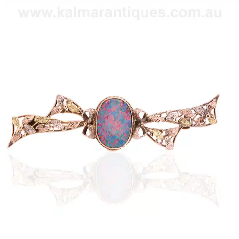 Art Deco opal brooch