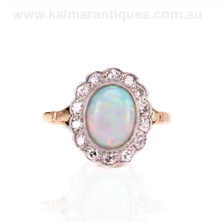 Opal diamond ring ES9100 2