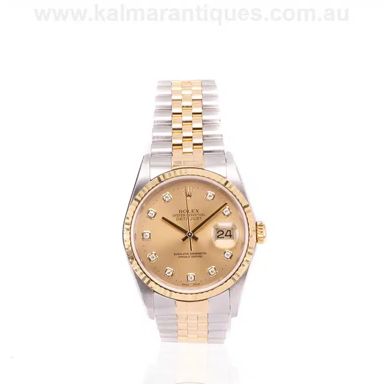2002 Diamond dial Rolex Oyster Perpetual Datejust model 16233