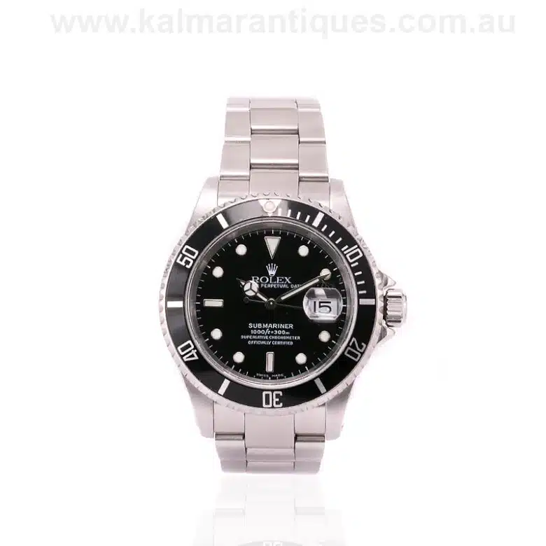 Rolex Submariner 16610 with full box, papers and Rolex service history