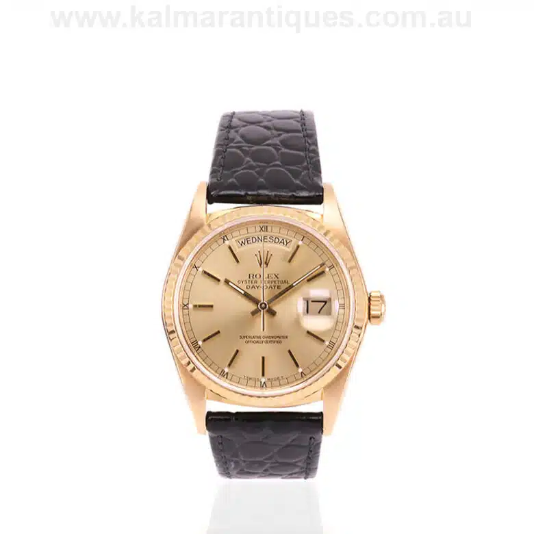 18 carat gold Rolex President 18038 Day Date watch