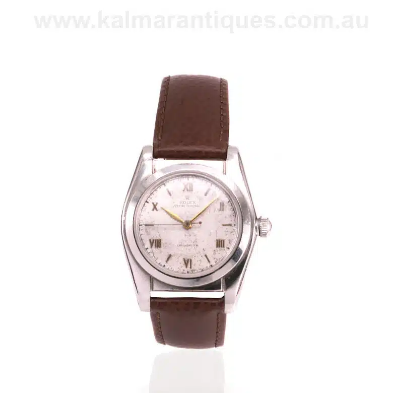 Vintage 1946 stainless steel Rolex Bubbleback reference 2940