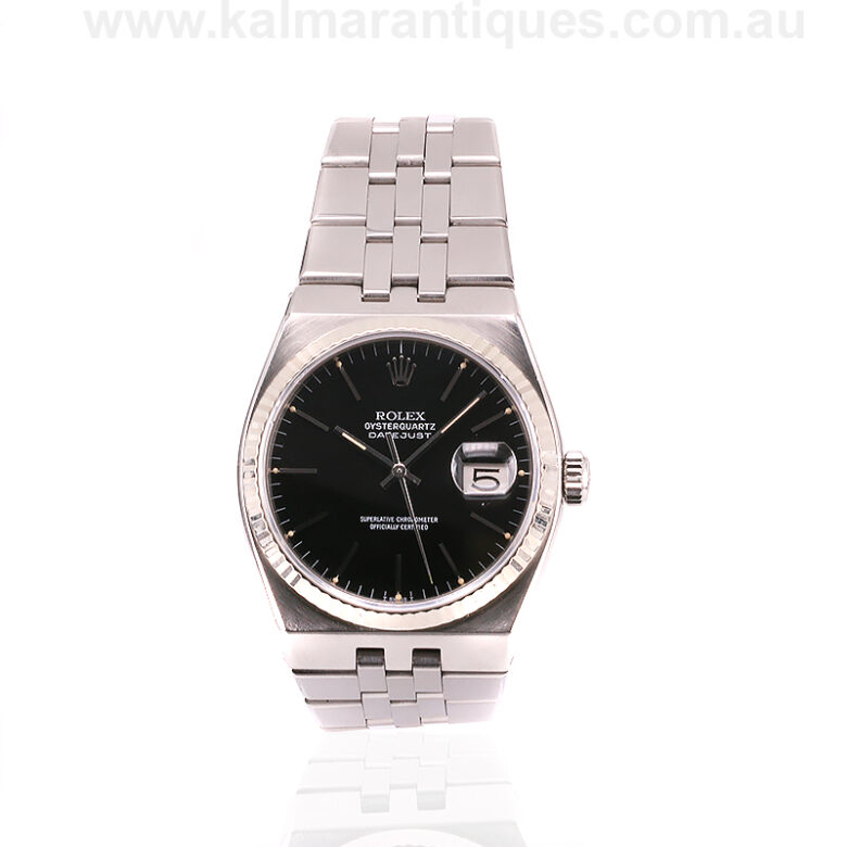 Black dial Rolex Oysterquartz reference 17014 from 1980Rolex-Oysterquartz-W1414-1
