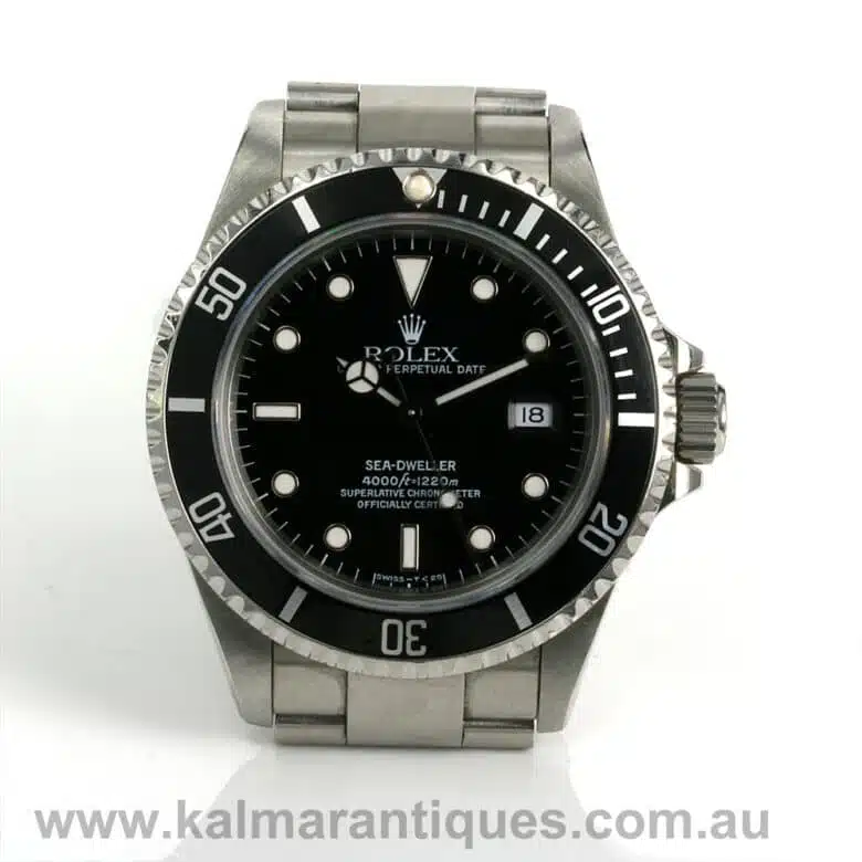 Rolex Sea-Dweller model 16600 with Rolex service papers.