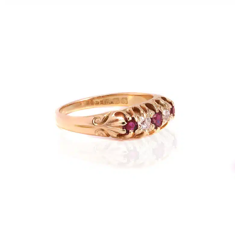 Antique ruby and diamond ring