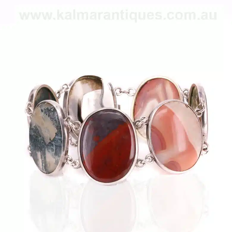 Antique Scottish agate bracelet