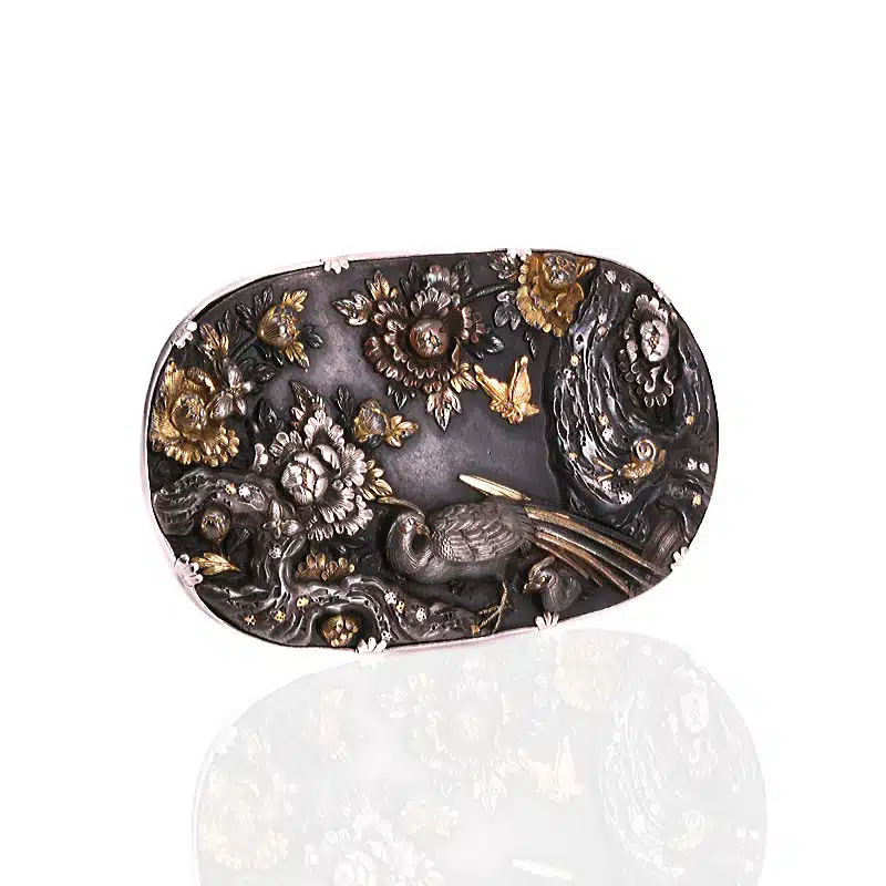 Shakudo-brooch-ET327-1