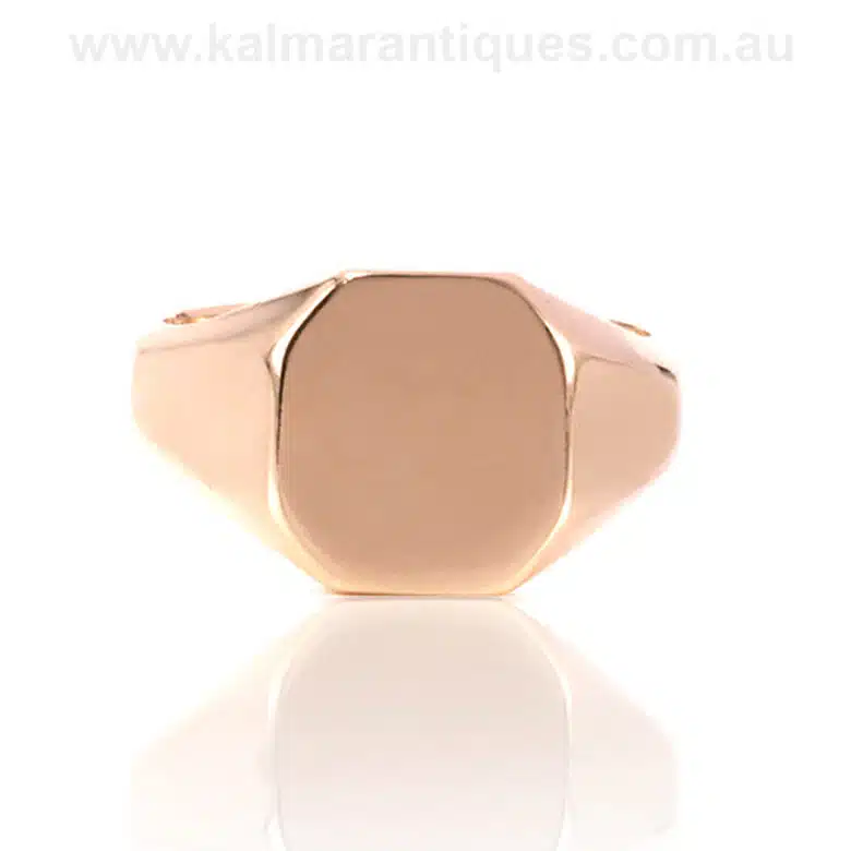 yellow gold signet ring