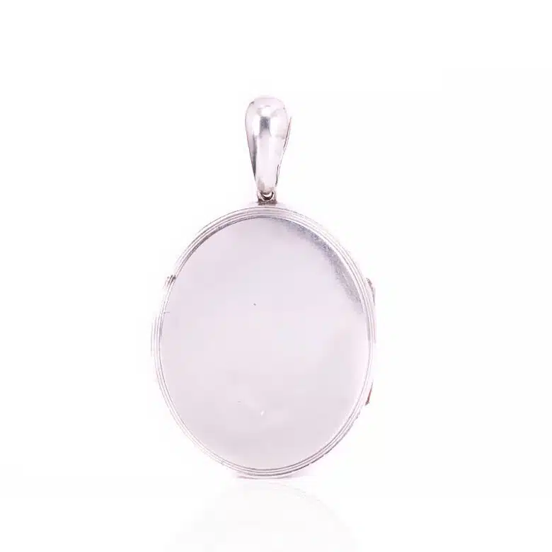 Antique sterling silver Aesthetic movement photo locket