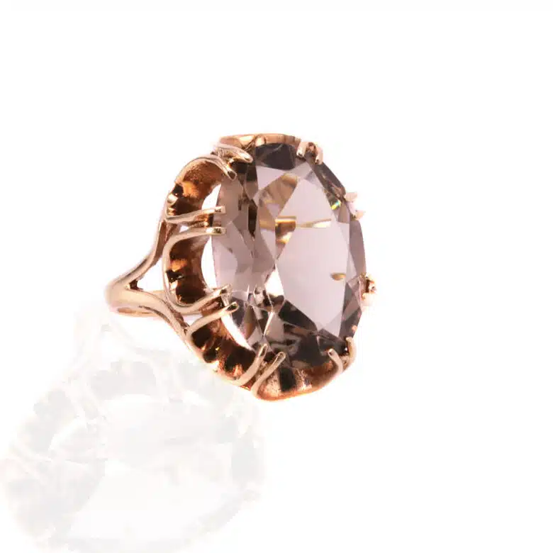 vintage smoky quartz ring