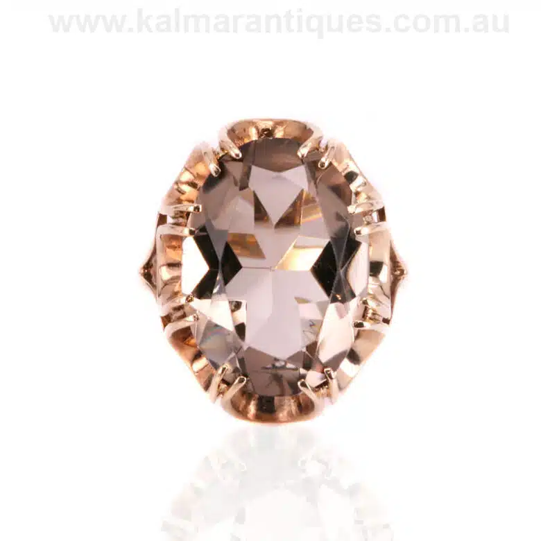 vintage smoky quartz ring