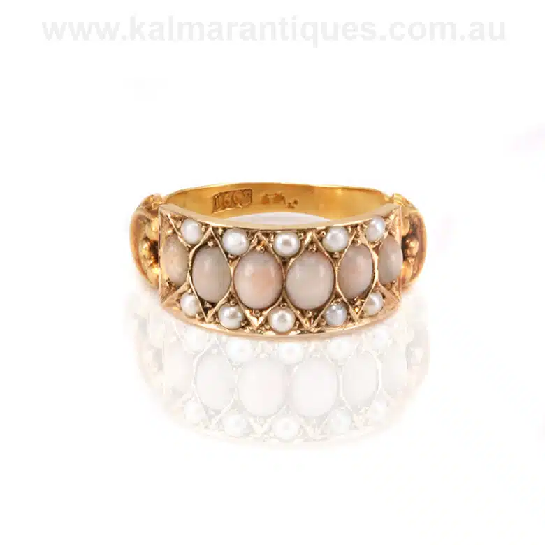antique-coral-and-pearl-ring-7151-2