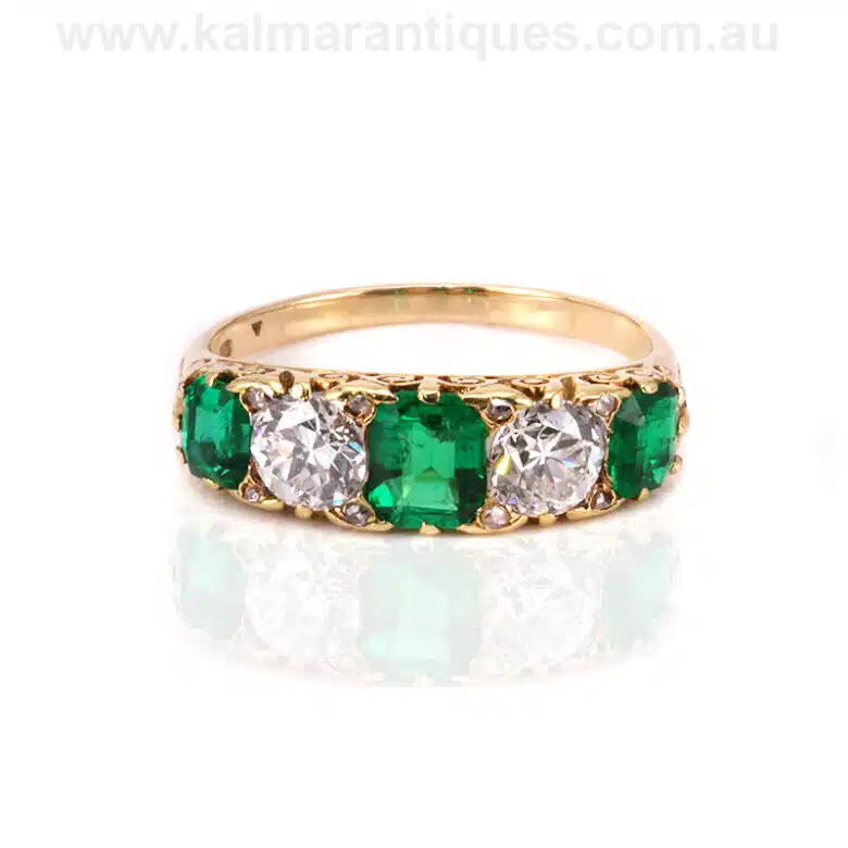 antique-emerald-diamond-ring-ES7435-1