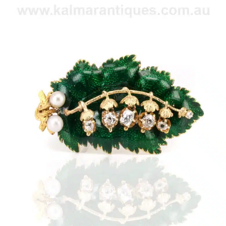 antique-enamel-diamond-brooch-r632-1