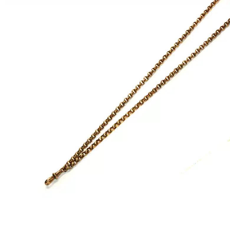 Antique rose gold muff chain