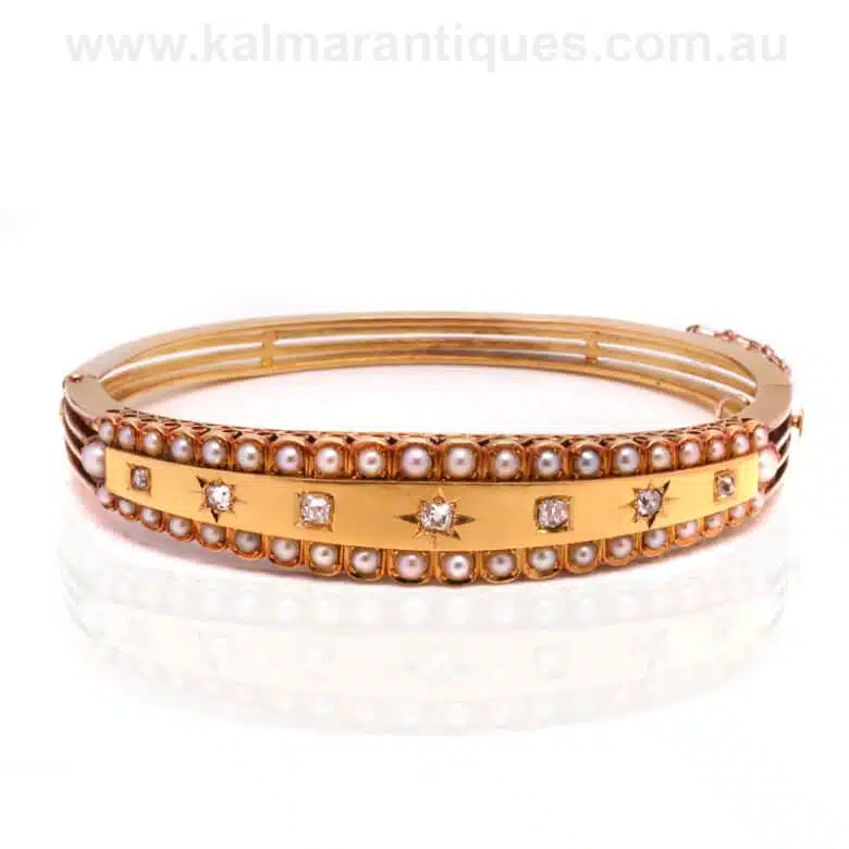 antique-pearl-diamond-bangle-ES7789-2
