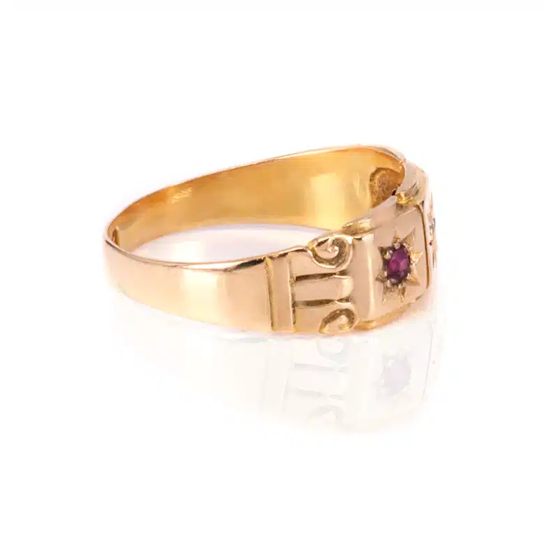 antique ruby and diamond ring