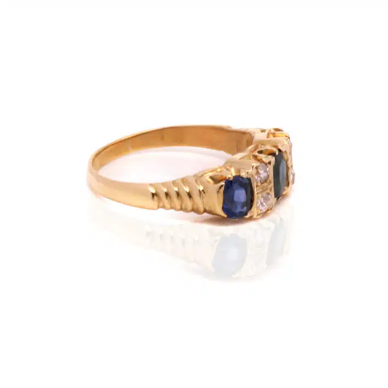 antique-sapphire-diamond-engagement-ring-T550-1