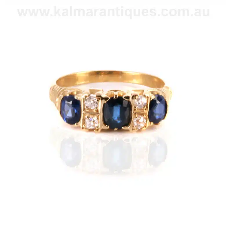 antique-sapphire-diamond-engagement-ring-t550-2