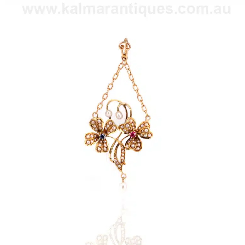 antique-sapphire-ruby-pearl-pendant-ES7191-1