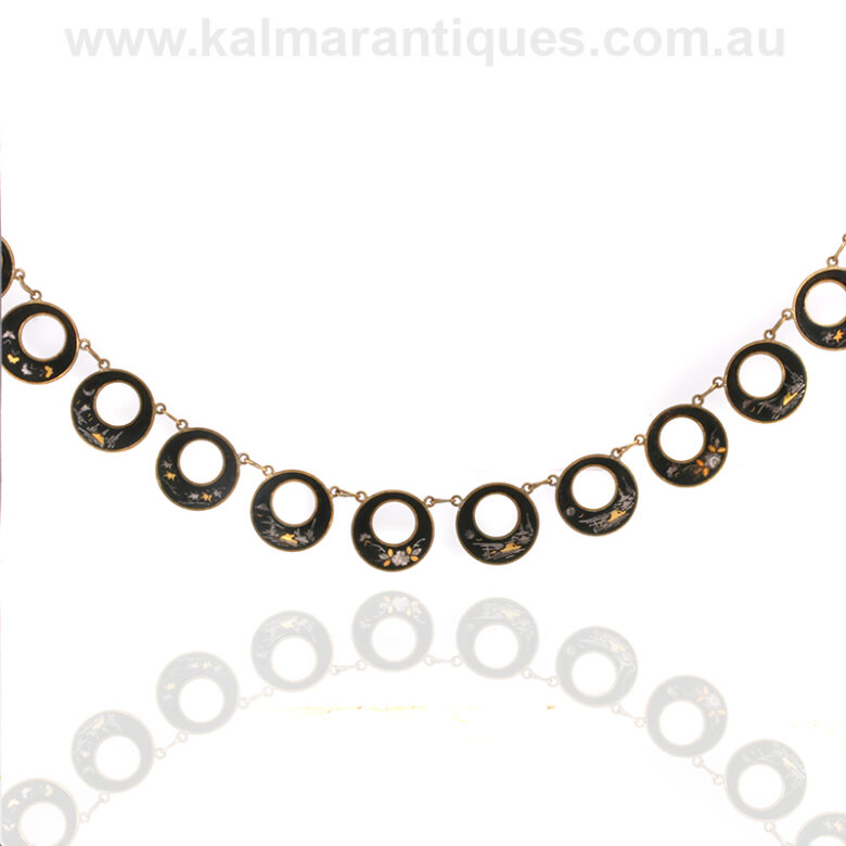 Antique shakudo necklaceantique-shakudo-necklace-es7085-1