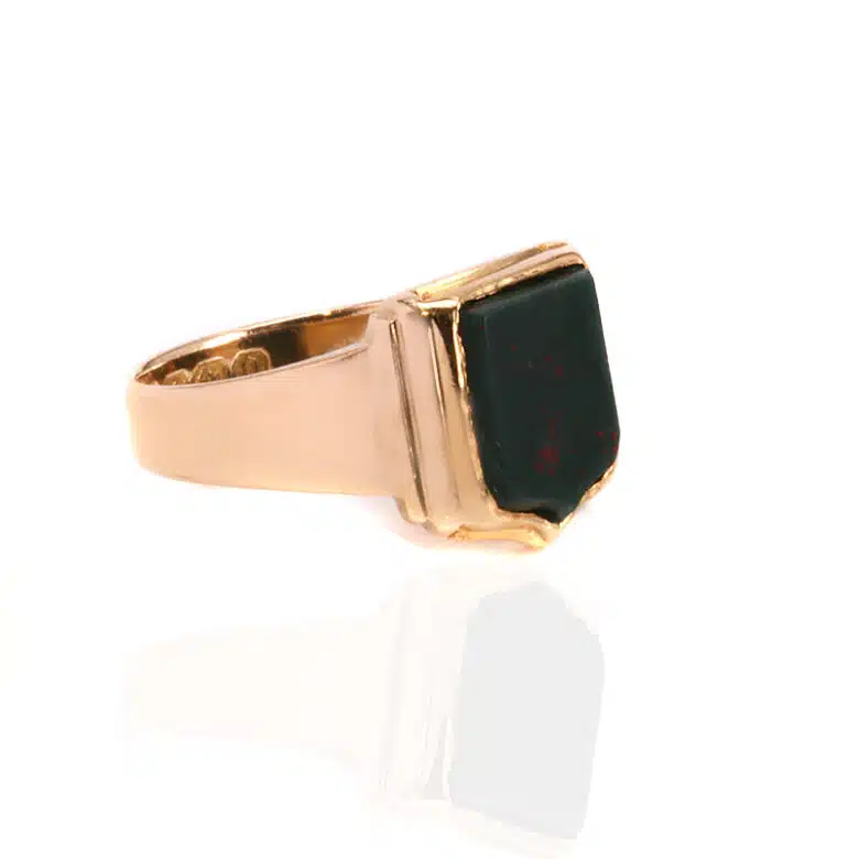 antique bloodstone signet ring