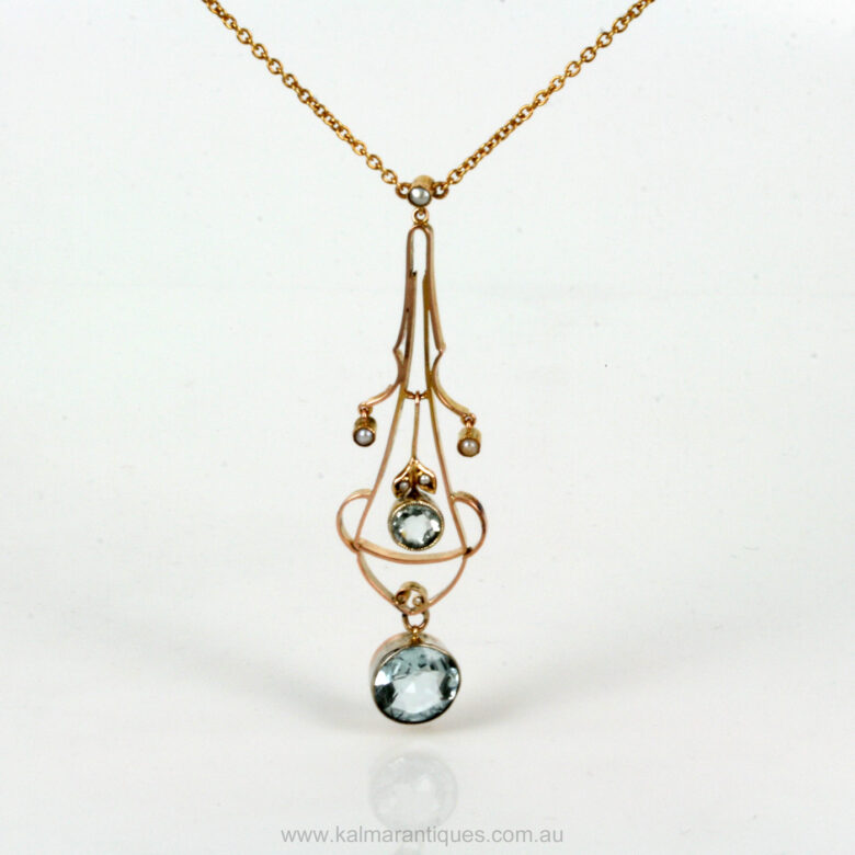 Antique Edwardian era aquamarine and pearl necklaceaquamarine-necklace-q398-1.jpg