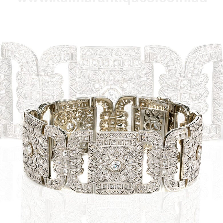 Platinum Art Deco diamond bracelet from the 1920'sart-deco-bracelet-6292-001