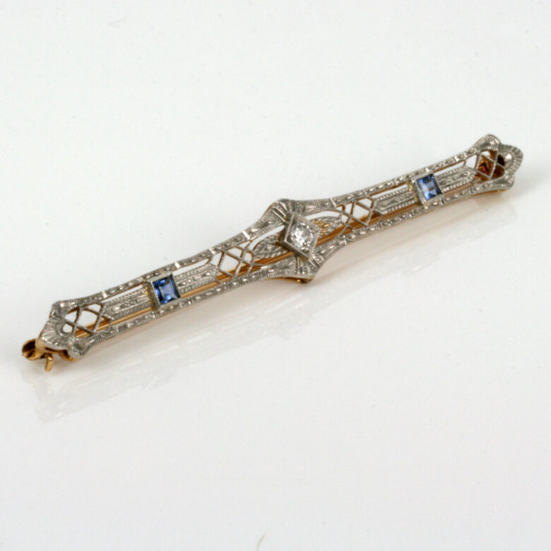 Sapphire & diamond Art Deco brooch in 14ct goldart-deco-brooch-p281-1.jpg