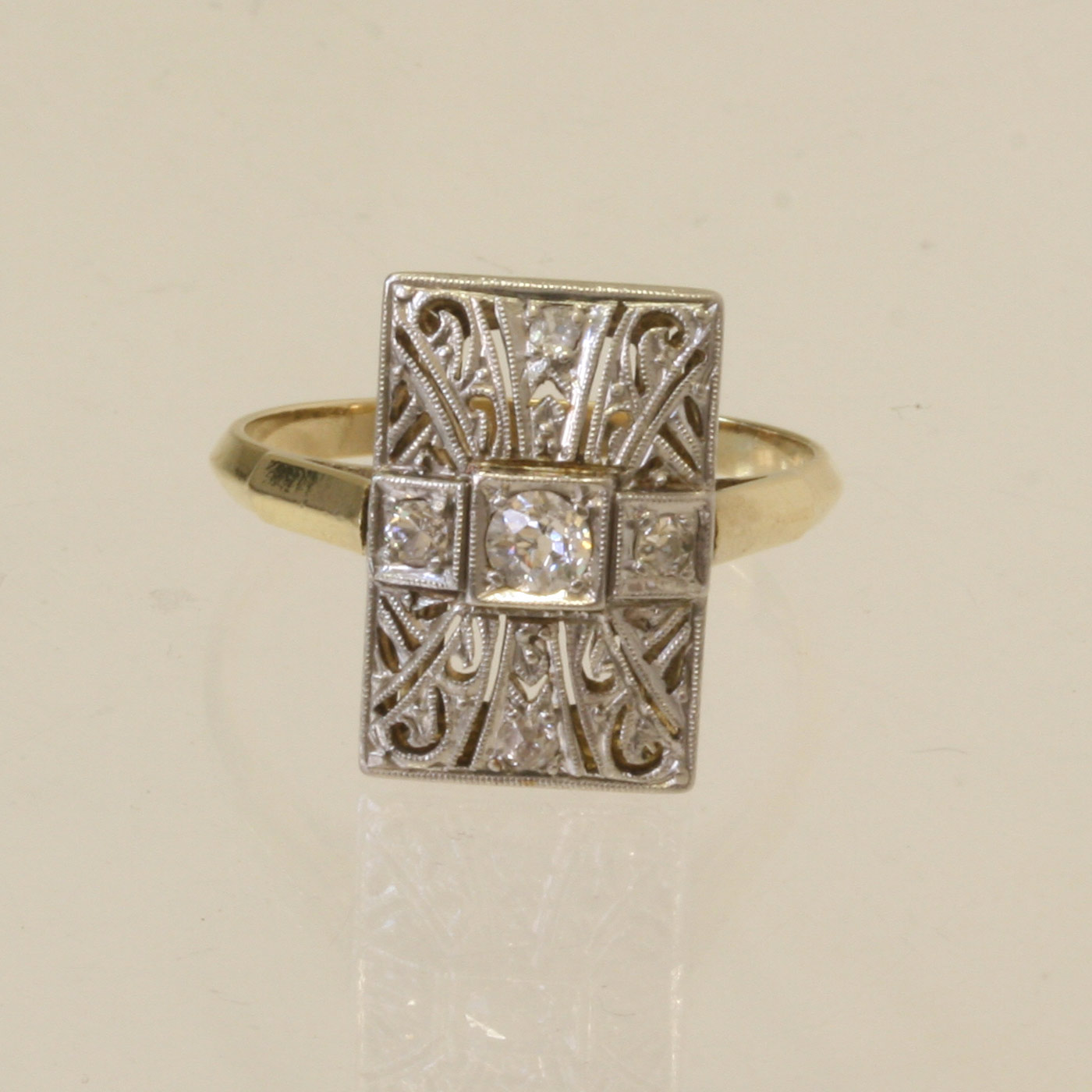 Buy Art Deco diamond rectangle ring - Kalmar Antiques