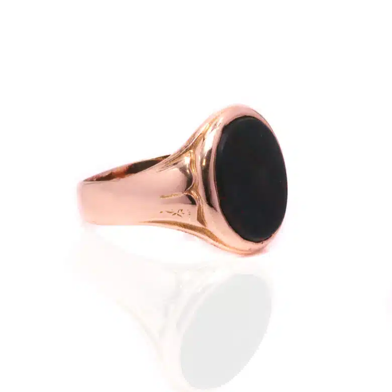 Antique 15ct gold bloodstone signet ring made in 1900